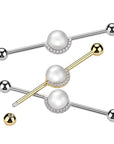 Ohrpiercing mit Perle | Industrial Piercing kaufen |Royal Skin Jewelry (9172539670856)