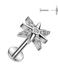 Ohrpiercing mit Sternenmotiv und Zirkonia Kristallen - Chirurgenstahl 316L (9179216347464)