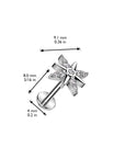 Ohrpiercing mit Sternenmotiv und Zirkonia Kristallen - Chirurgenstahl 316L (9179216347464)