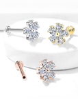 Ohrstecker mit "Flower Top" mit Zirkonia Steinen (Chirurgenstahl 316L) (9123572023624)