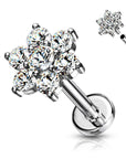 Ohrstecker "Paved Flower" mit Zirkonia - Royal Skin Jewelry (9126292586824)