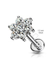Ohrstecker "Paved Flower" mit Zirkonia - Royal Skin Jewelry (9126292586824)