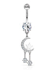 Bauchnabelstecker "Night Dreams" mit Zirkonia Kristallen (9307727888712)