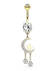Bauchnabelstecker "Night Dreams" mit Zirkonia Kristallen (9307727888712)
