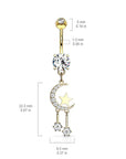Bauchnabelstecker "Night Dreams" mit Zirkonia Kristallen (9307727888712)
