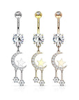 Bauchnabelstecker "Night Dreams" mit Zirkonia Kristallen (9307727888712)