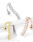 Bauchnabelpiercing 8 Quadrate Top Drop Anhänger mit Zirkonia Kristallen (9307715338568)