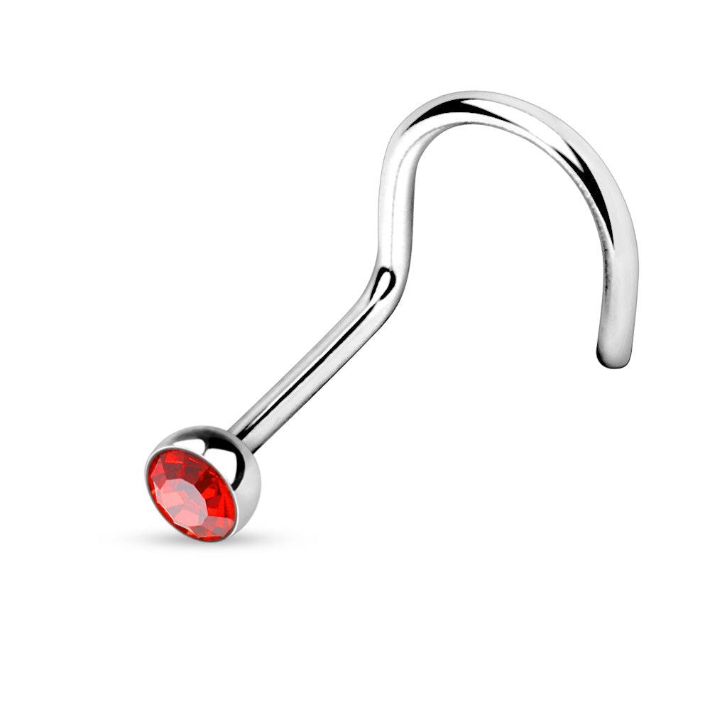 Nasenstecker mit Zirkonia Kristall Spirale (9301436236104)