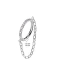 Segmentclicker Ringe Titan mit eingefassten zirkonia kristallen und verbundene kette (9192679965000)