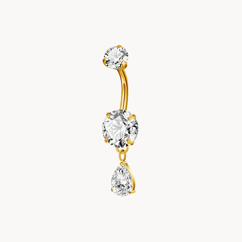 Bauchnabel Titan Bananabell Doppel-Kristall Tropfen 1,6×10 mm – ROYALSKIN