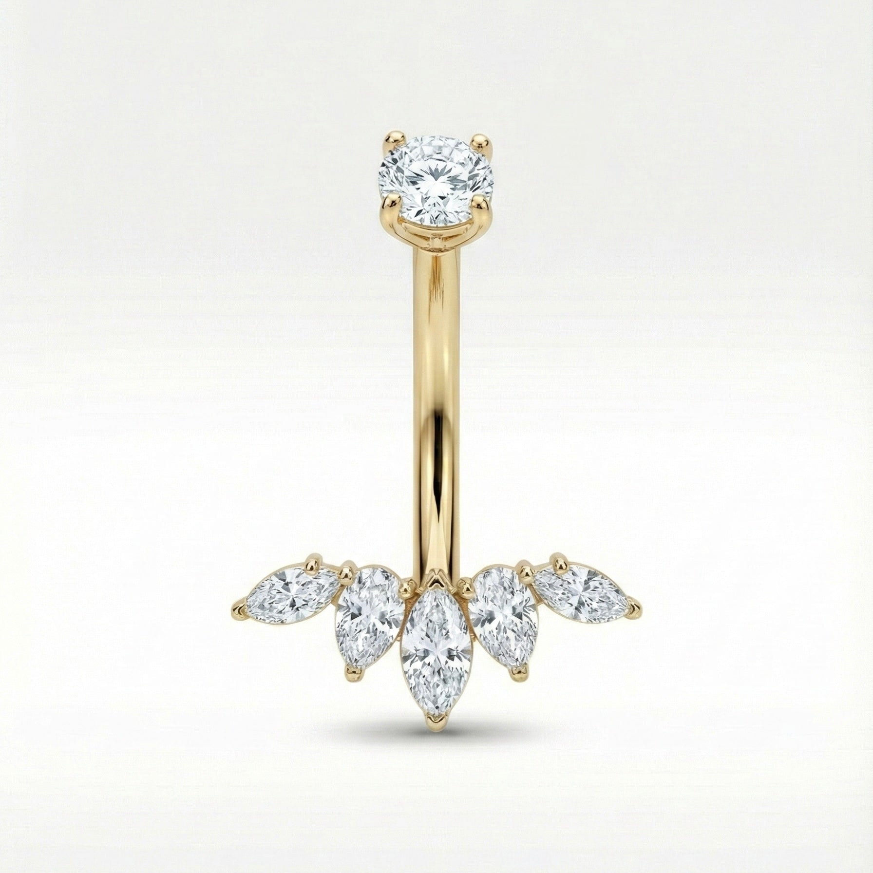 Marquise Krone Bauchnabelpiercing aus Titan