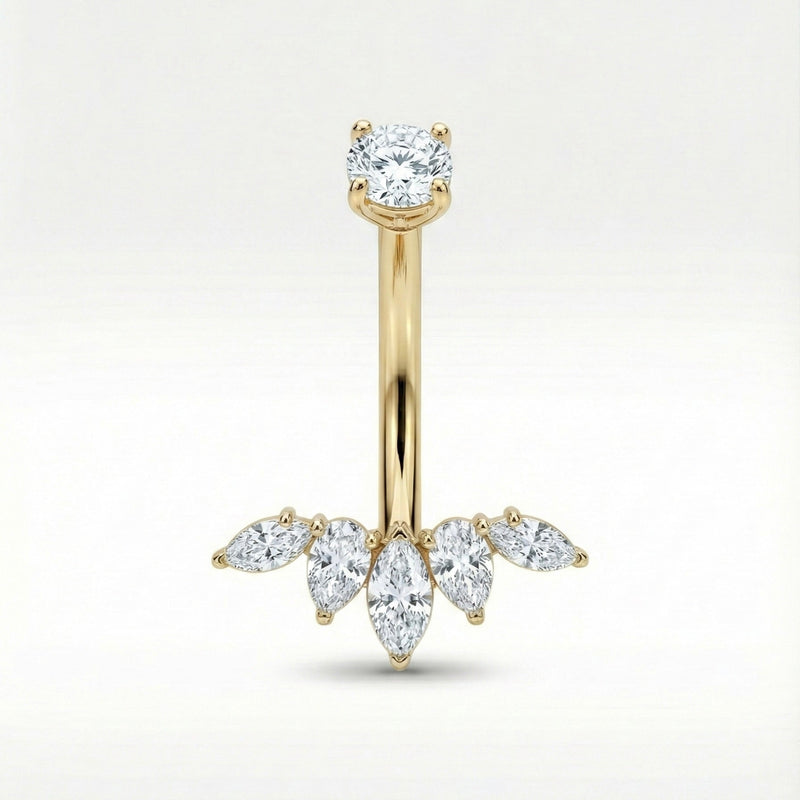Marquise Krone Bauchnabelpiercing aus Titan