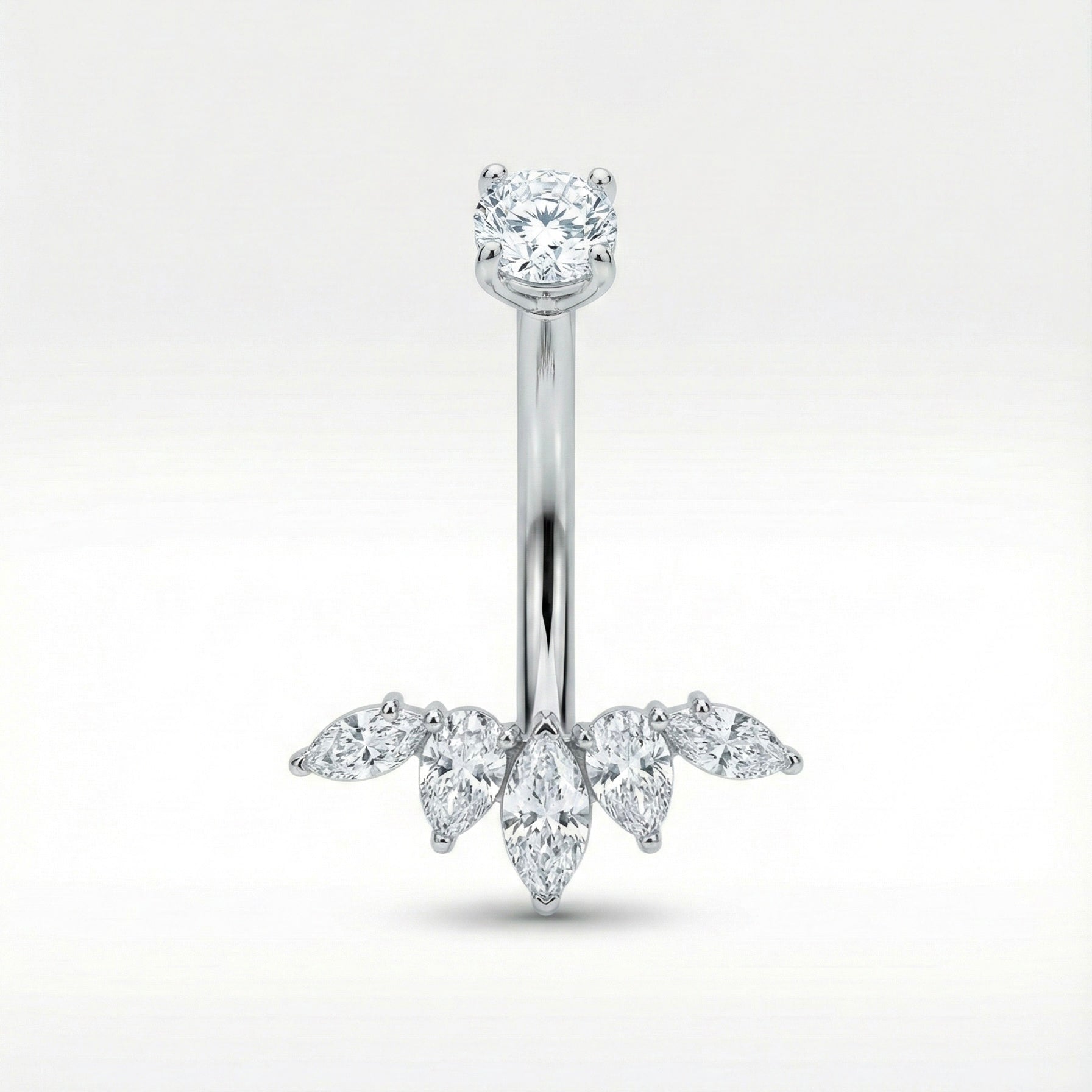 Marquise Krone Bauchnabelpiercing aus Titan