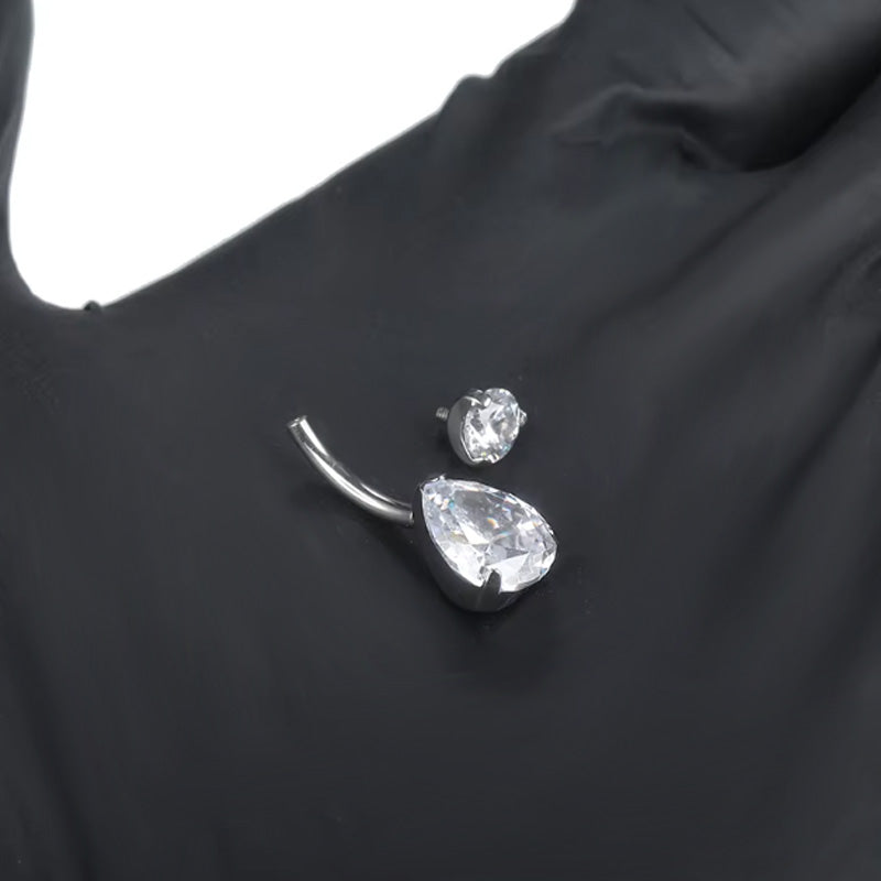 Tropfen Bauchnabelpiercing aus Titan