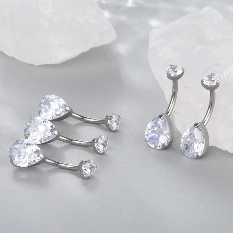 Tropfen Bauchnabelpiercing aus Titan