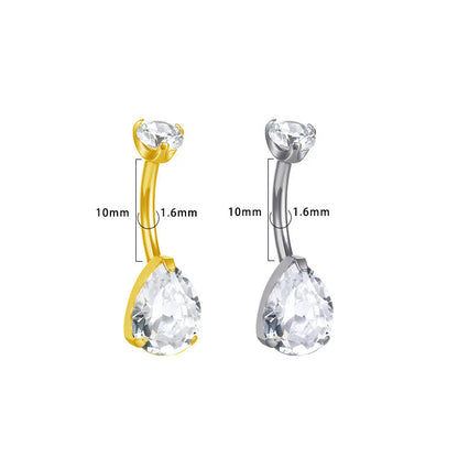 Bauchnabelpiercing Titan Bananabell mit Tropfen