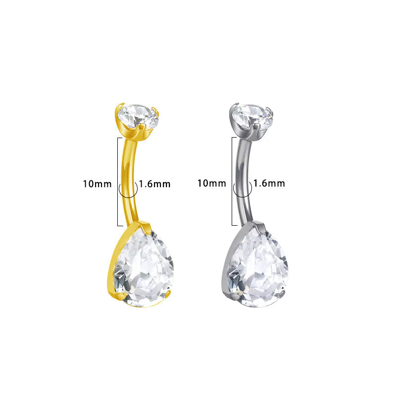 Tropfen Bauchnabelpiercing aus Titan