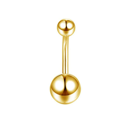 Titan Astm F136 Bananabell Gold Basic für Bauchnabel-, Intimpiercings