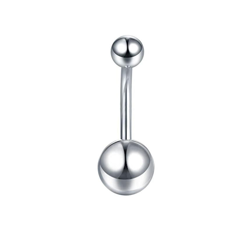 Titan astm f136 Basic Bananabell silberfarbig 1,6 x 12mm für Bauchnabel und Intimspiercings