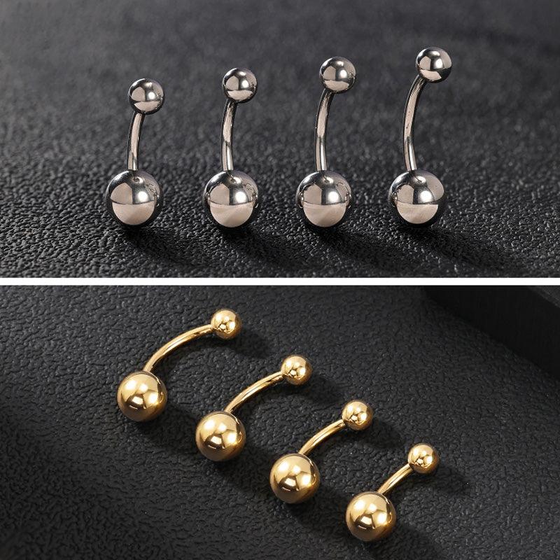 Basic Bauchnabelpiercing aus  vergoldetem und normalen Titan, geeignet für Intimpiercings und Bauchnabel. Aus der Royal Essentials Kollektion