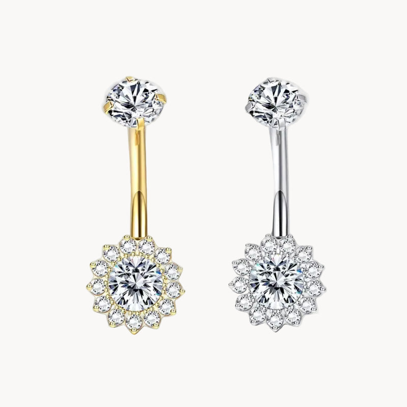 Blütenhalo Bauchnabelpiercing aus Titan