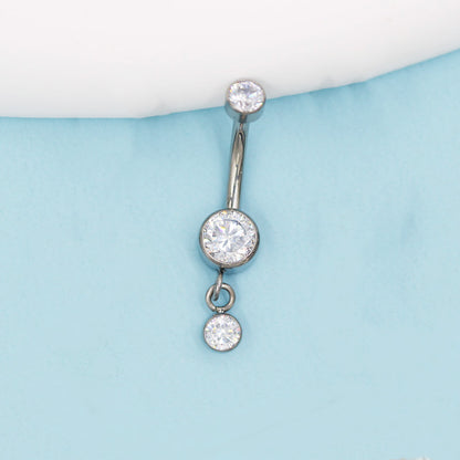 Bauchnabelpiercing Bananabell Titan Zirkonia Zargen-Drop