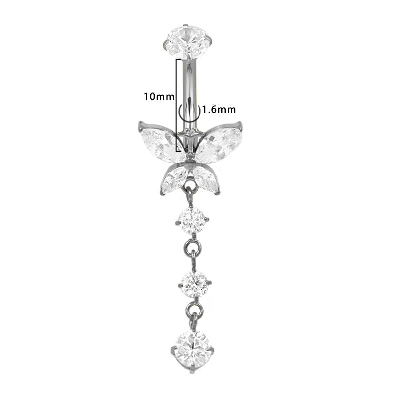 Schmetterling Anhänger Bauchnabelpiercing aus Titan