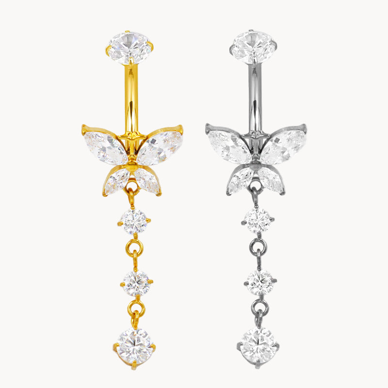 Schmetterling Anhänger Bauchnabelpiercing aus Titan