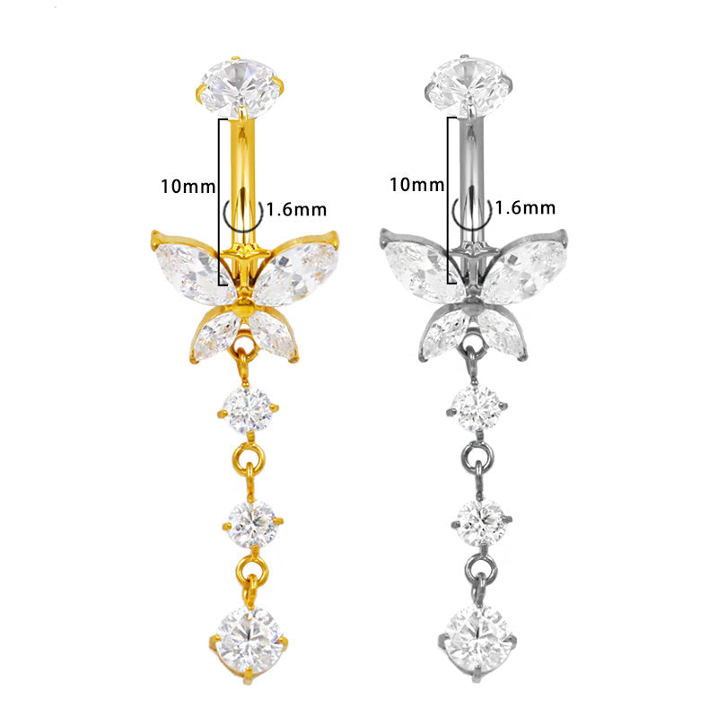 Schmetterling Anhänger Bauchnabelpiercing aus Titan