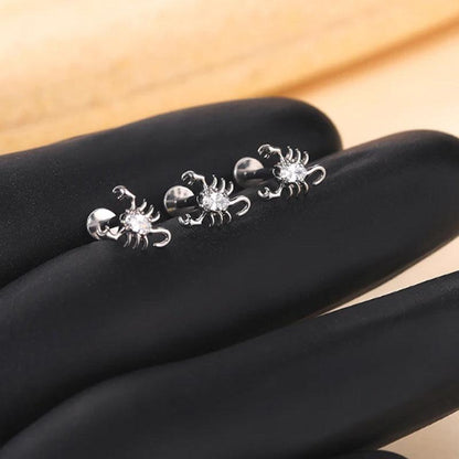 Labret aus Titan mit Skorpion Design