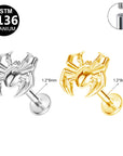 Titan Labret "Spider" - Spinnen Motiv - Innengewinde