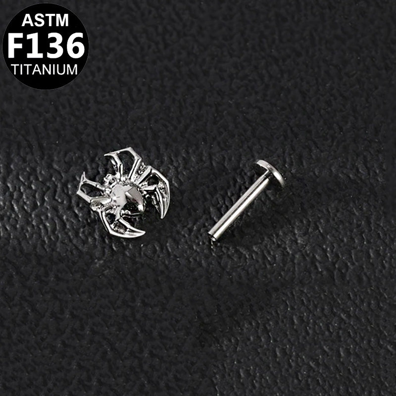 Titan Labret &quot;Spider&quot; - Spinnen Motiv - Innengewinde