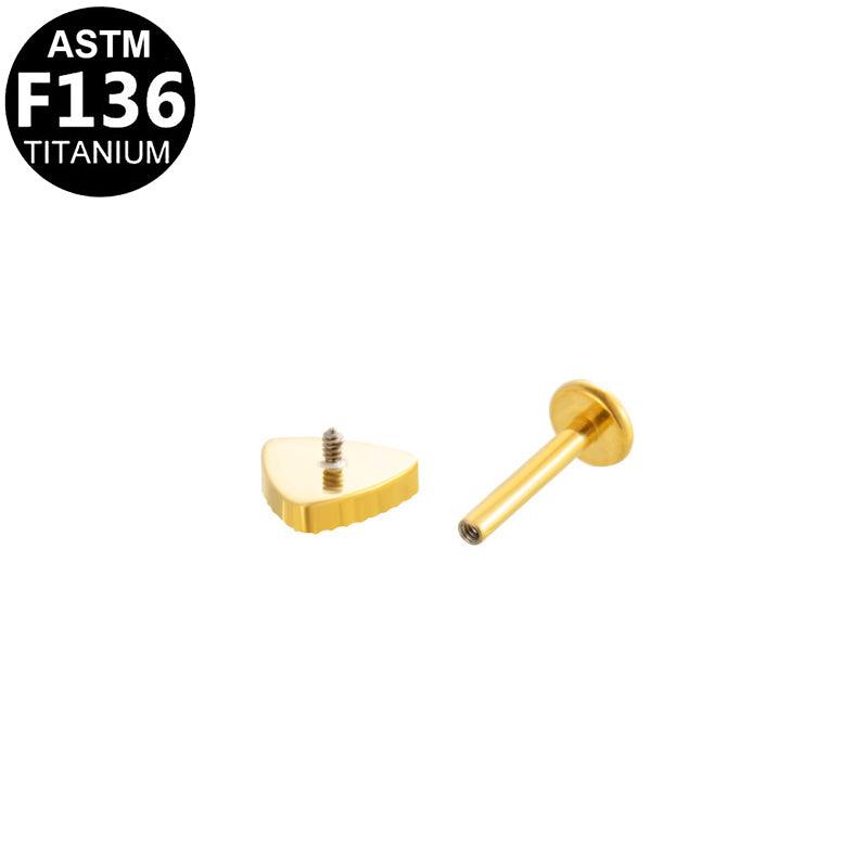 Labret aus TITAN mit Sternen-Aufsatz