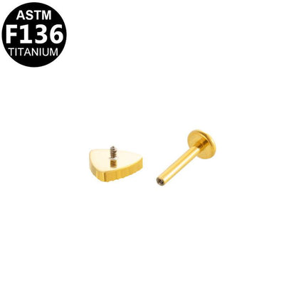 Labret aus TITAN mit Sternen-Aufsatz