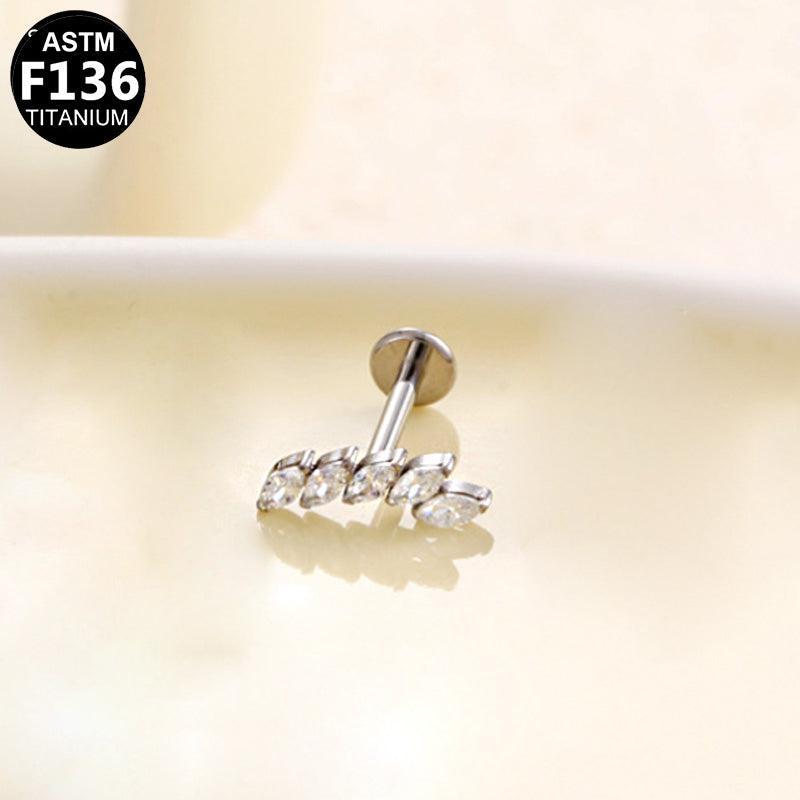 Labret aus TITAN mit Lotus Marquise