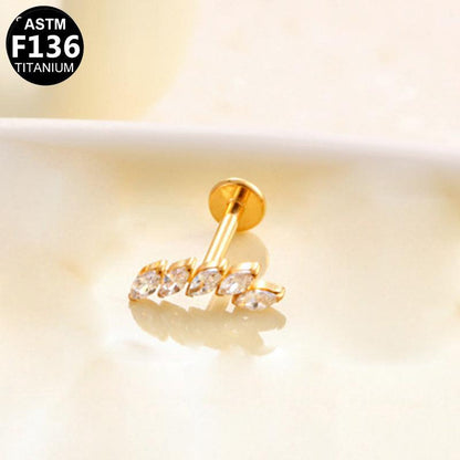 Labret aus TITAN mit Lotus Marquise