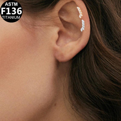 Labret aus TITAN mit Lotus Marquise