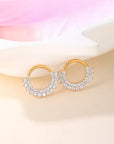 Titan Segmentring Clicker "Royal Bloom" mit doppelter Zirkonia Reihe