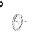 Titan Segmentring Clicker "Crystal Line" mit Zirkonia Kristallen