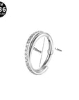 Titan Segmentring Clicker "Crystal Line" mit Zirkonia Kristallen