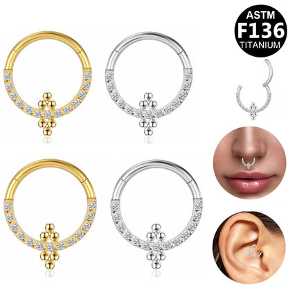 Titan Segmentring Clicker "Ornament Spark" mit Kristallen