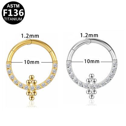 Titan Segmentring Clicker "Ornament Spark" mit Kristallen