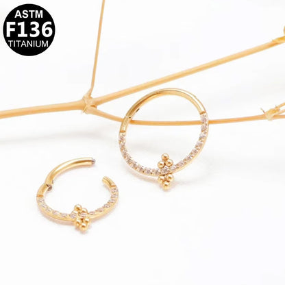 Titan Segmentring Clicker "Ornament Spark" mit Kristallen