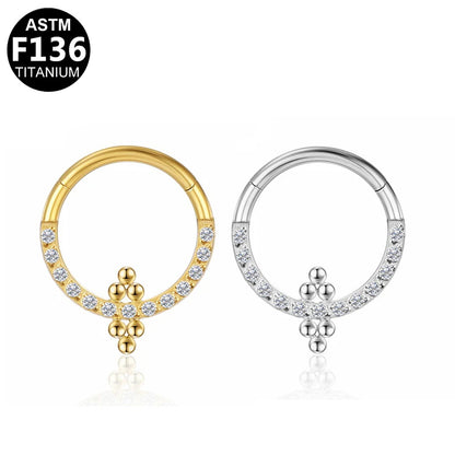 Titan Segmentring Clicker "Ornament Spark" mit Kristallen