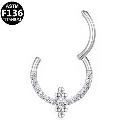 Titan Segmentring Clicker "Ornament Spark" mit Kristallen