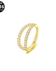 Titan Segmentring Clicker "Double Spark" mit Zirkonia Kristallen
