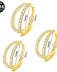 Titan Segmentring Clicker "Double Spark" mit Zirkonia Kristallen