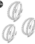 Titan Segmentring Clicker "Double Spark" mit Zirkonia Kristallen