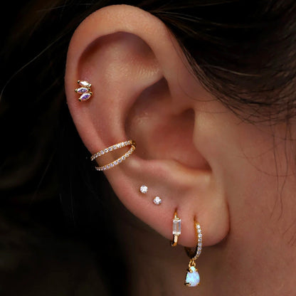 Titan Segmentring Clicker "Double Spark" mit Kristallen