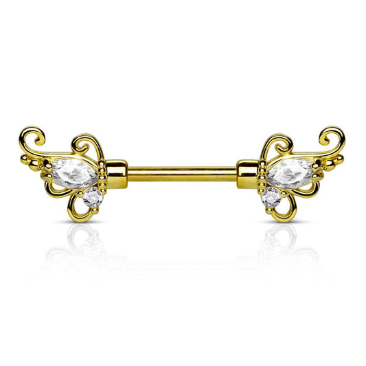 Vergoldete Brustwarzenringe | Brustwarzenringe | Royal Skin Jewelry (9101159235912)